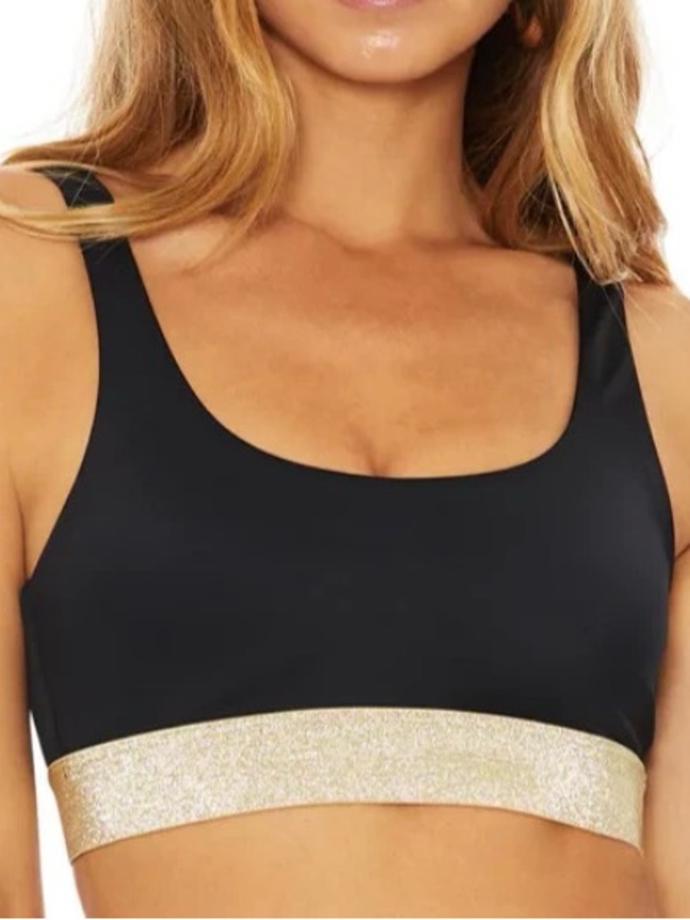 Beach Riot Bikini Sports Bra Top Small S Good Black